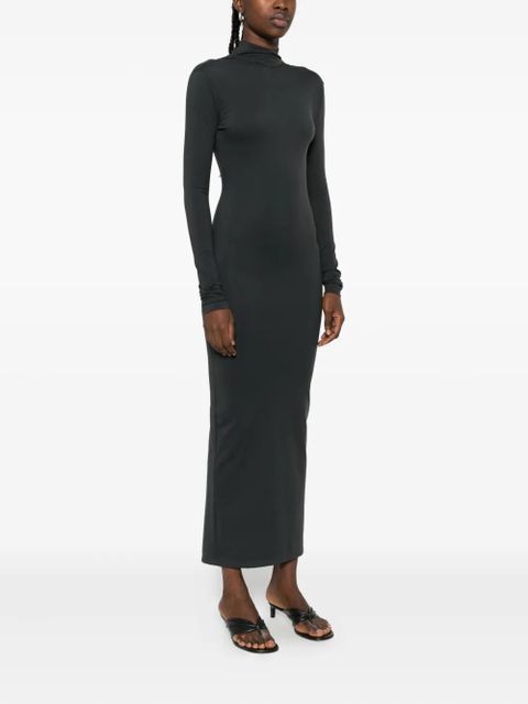 Nanushka turtleneck open-back maxi dress - Blue