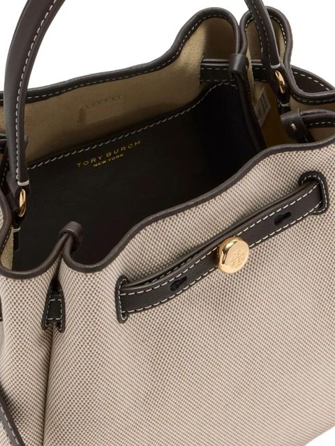 Tory Burch Romy drawstring top-handle bucket bag - Neutrals