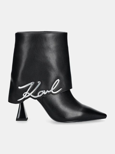 Karl Lagerfeld botki DEBUT II damskie kolor czarny na szpilce KL32044A - zdjęcie produktu nr 1
