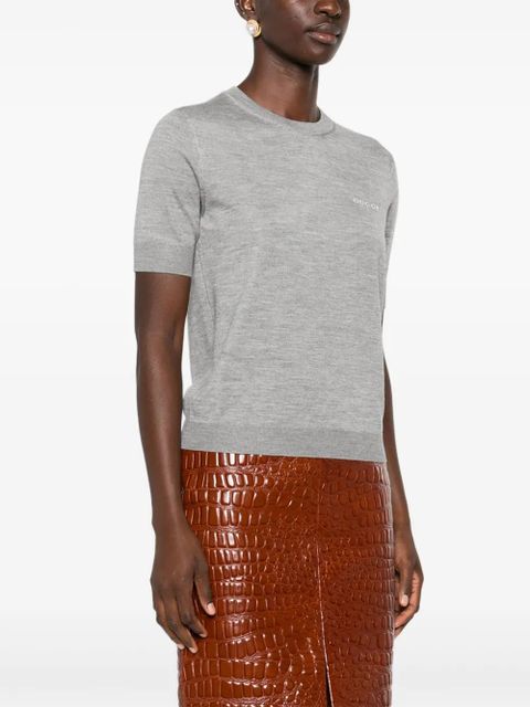 Gucci logo-embroidered short-sleeve T-shirt - Grey