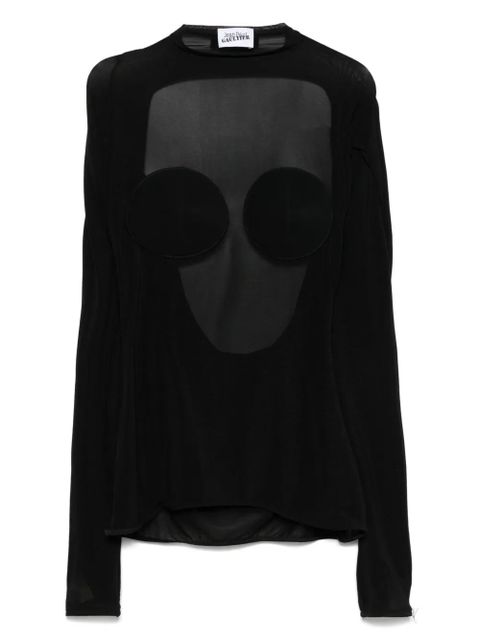 Jean Paul Gaultier semi-sheer blouse - Black - zdjęcie produktu nr 1