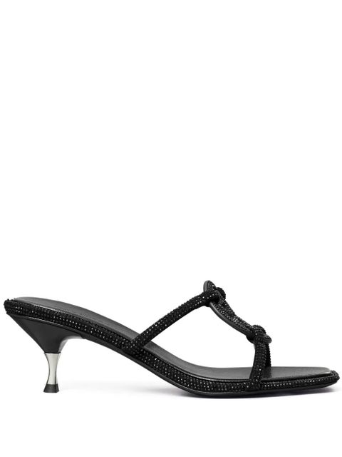 Tory Burch 55mm Miller crystal-embellished sandals - Black - zdjęcie produktu nr 1