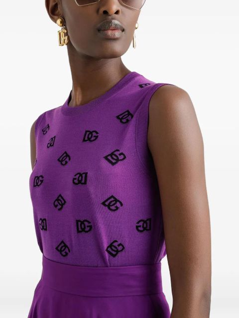 Dolce & Gabbana DNA logo-motif tank top - Purple