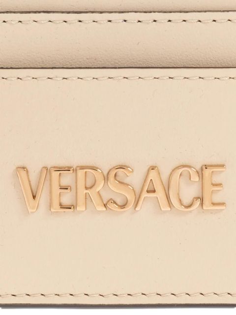 Versace logo-lettering card holder - Neutrals