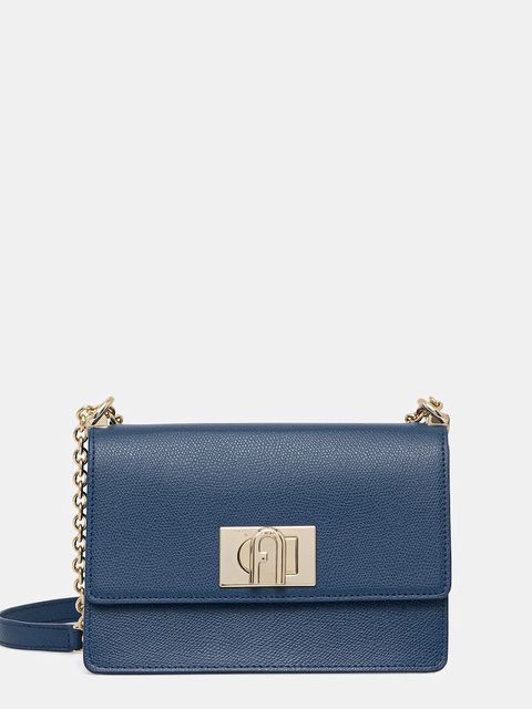 Furla torebka skórzana kolor niebieski BAFKACO.ARE000.6G000 - zdjęcie produktu nr 1