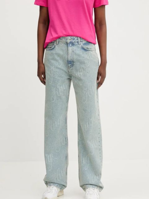 Hugo Blue jeansy damskie high waist 50534771