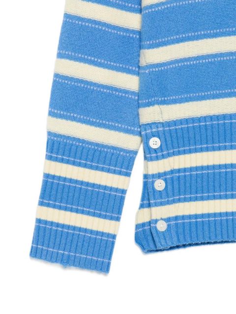 Guest In Residence Port striped button sweater - Blue