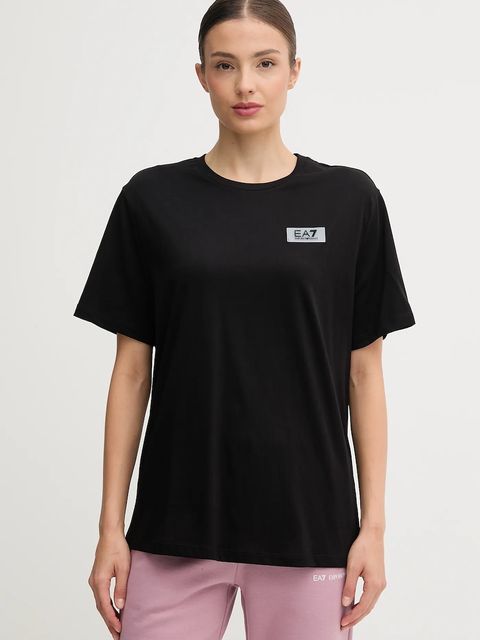 EA7 Emporio Armani t-shirt bawełniany damski kolor czarny AF12503.7W000407 - zdjęcie produktu nr 1