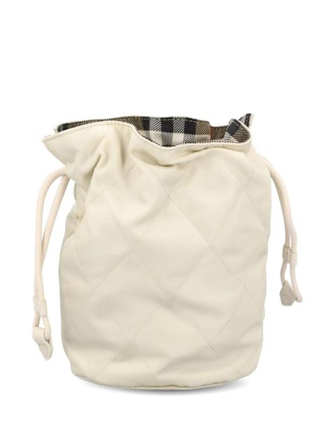Burberry mini logo-plaque bucket bag - Neutrals - zdjęcie produktu nr 2
