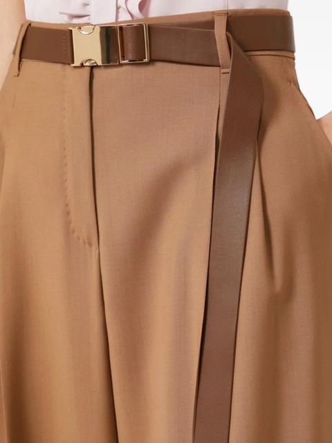 Max Mara Bergamo pleated belt trousers - Brown