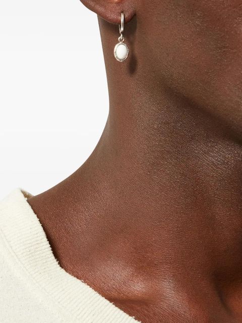 ISABEL MARANT Joanny oval-pendant hoop earring - Silver - zdjęcie produktu nr 1