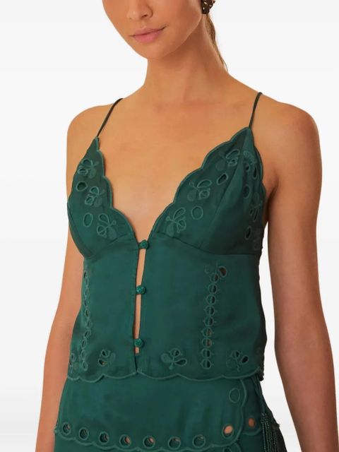 FARM Rio cut-out top - Green