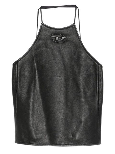 Diesel L-luvy logo-embossed leather top - Black - zdjęcie produktu nr 1