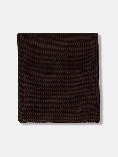 Lanvin szalik wełniany kolor brązowy wzorzysty 710009252 - zdjęcie produktu nr 2