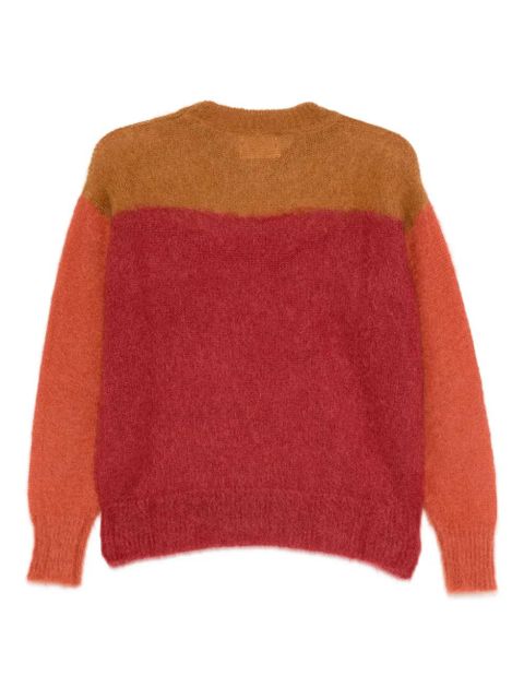 MARANT ÉTOILE colorblock wool-blend sweater - Red