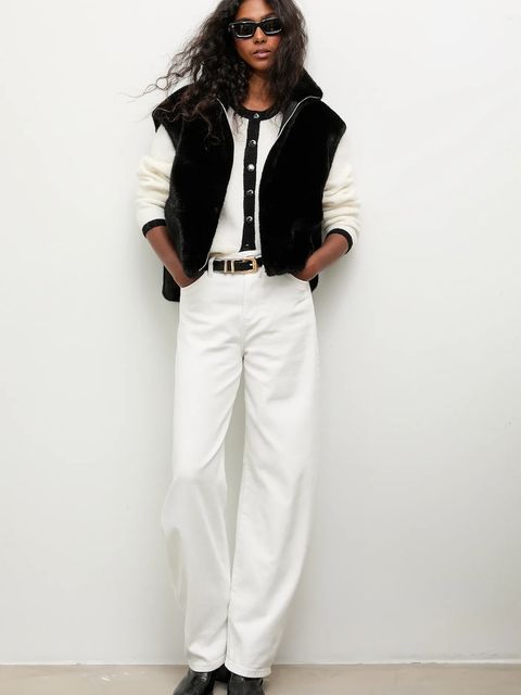 Answear.LAB bezrękawnik kolor czarny przejściowy