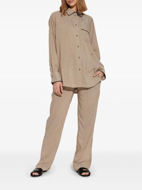 Victoria Beckham stripe pajama shirt - Neutrals - zdjęcie produktu nr 2