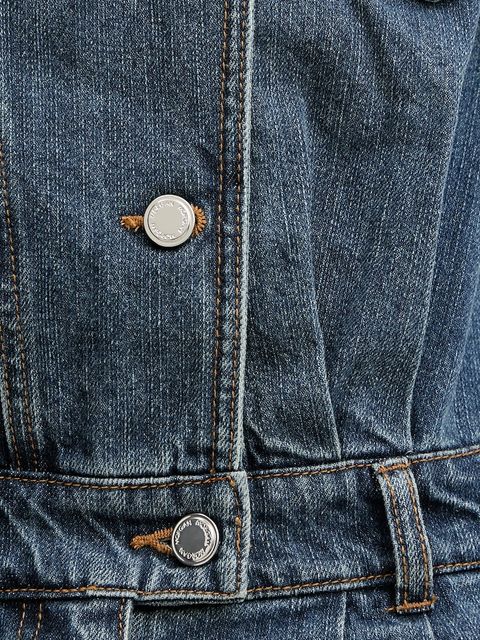 Morgan sukienka jeansowa kolor granatowy mini rozkloszowana RNAPA