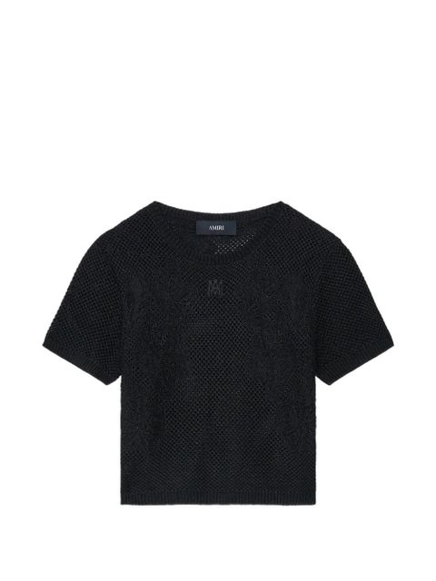 AMIRI open-knit T-shirt - Black - zdjęcie produktu nr 1