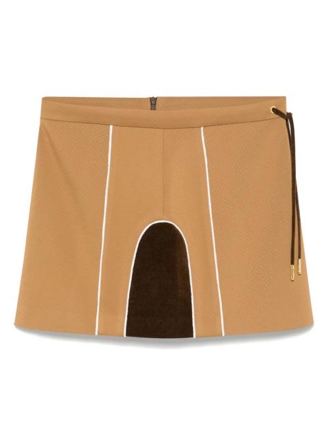 Casablanca chenille panelled mini skirt - Brown - zdjęcie produktu nr 1
