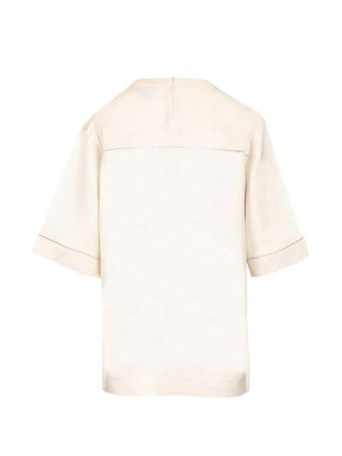LouLou de Saison Havana short-sleeve blouse - Neutrals