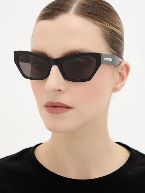 Balenciaga okulary przeciwsłoneczne damskie kolor czarny BB0447S - zdjęcie produktu nr 1