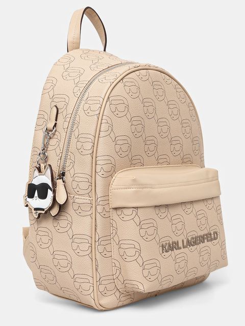 Karl Lagerfeld plecak IKON damski kolor beżowy duży wzorzysty A1W30133 - zdjęcie produktu nr 2