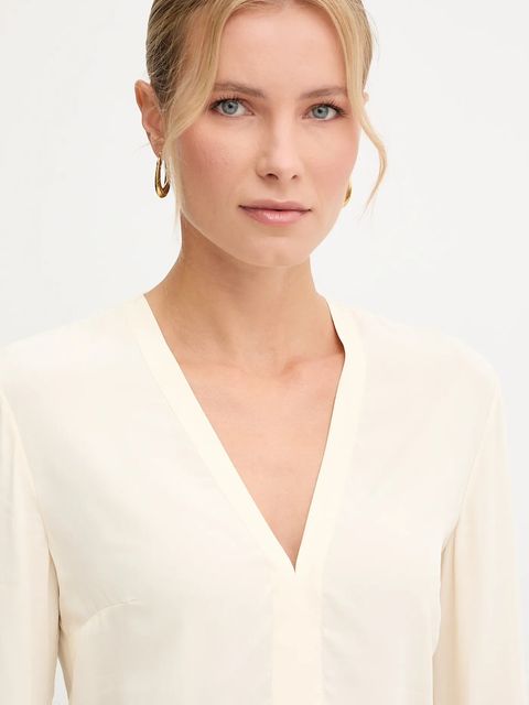 Patrizia Pepe koszula damska kolor beżowy regular 2C1647 A8I1 - zdjęcie produktu nr 2