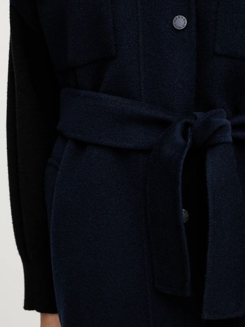 Weekend Max Mara bezrękawnik z wełną ELEGIA kolor granatowy przejściowy 2525276021600