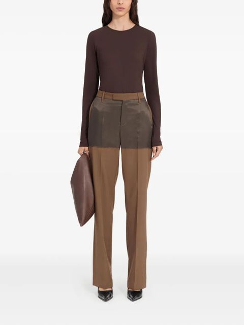 MM6 Maison Margiela two-tone panelled trousers - Brown - zdjęcie produktu nr 2