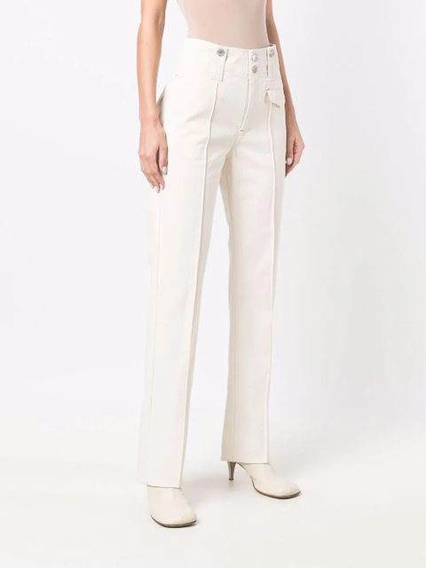 ISABEL MARANT high-rise straight-leg trousers - Neutrals