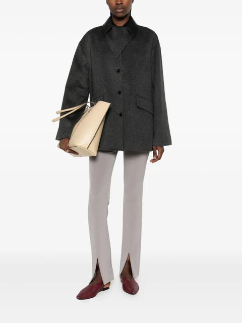 Nanushka contrast-collar wool jacket - Grey - zdjęcie produktu nr 2