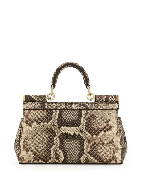 Dolce & Gabbana small Sicily leather tote bag - Neutrals - zdjęcie produktu nr 2