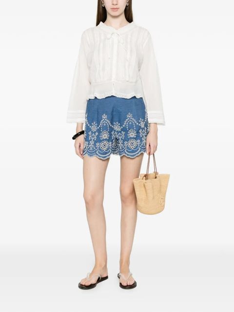 MC2 Saint Barth embroidered shorts - Blue - zdjęcie produktu nr 2