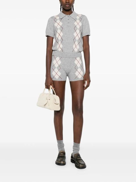 SANDRO argyle knitted shorts - Grey - zdjęcie produktu nr 2