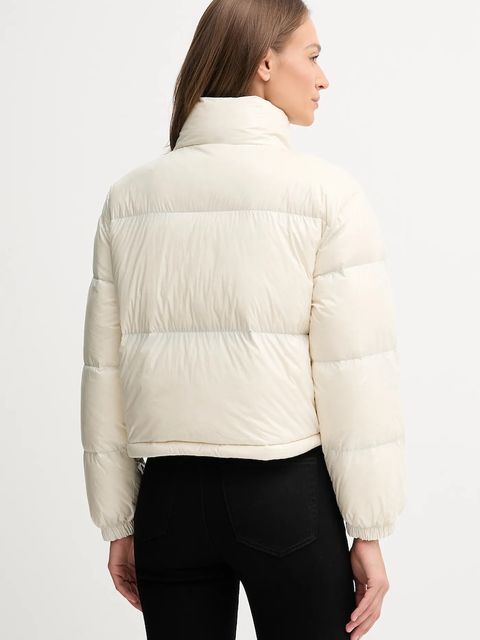 Calvin Klein Jeans kurtka puchowa kolor beżowy zimowa LV047D510G