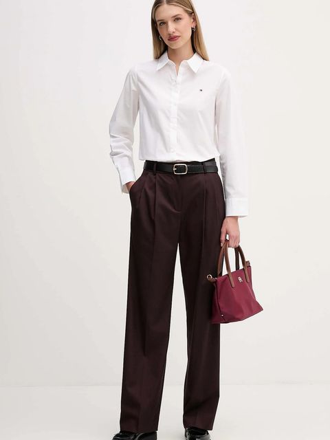 Tommy Hilfiger koszula damska kolor biały regular z kołnierzykiem klasycznym WW0WW47169