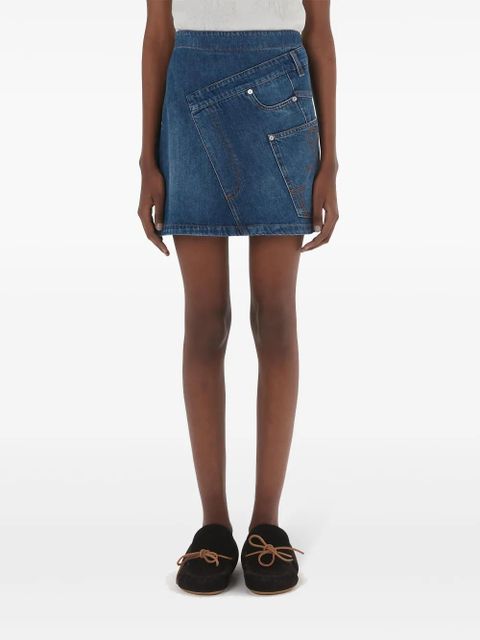 JW Anderson twisted denim mini skirt - Blue