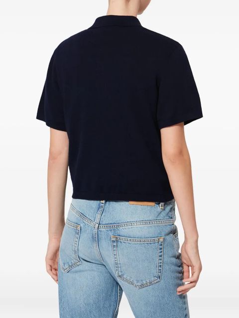MARANT ÉTOILE Althea button logo polo top - Blue