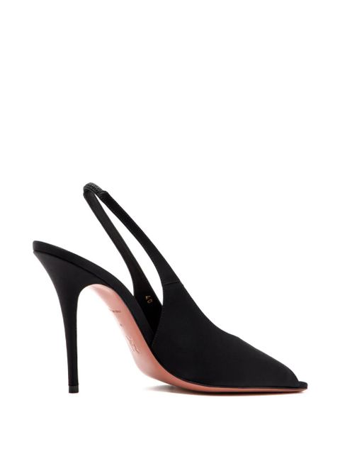 Amina Muaddi Kristina slingback peep-toe pumps - Black
