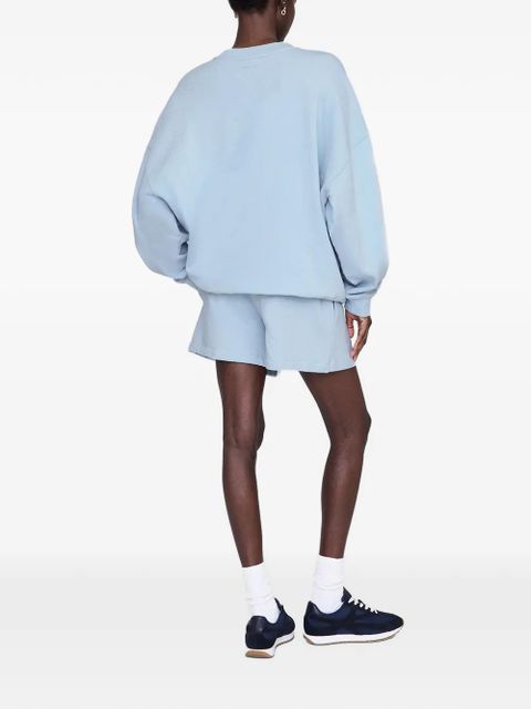 ANINE BING framed monogram kam shorts - Blue