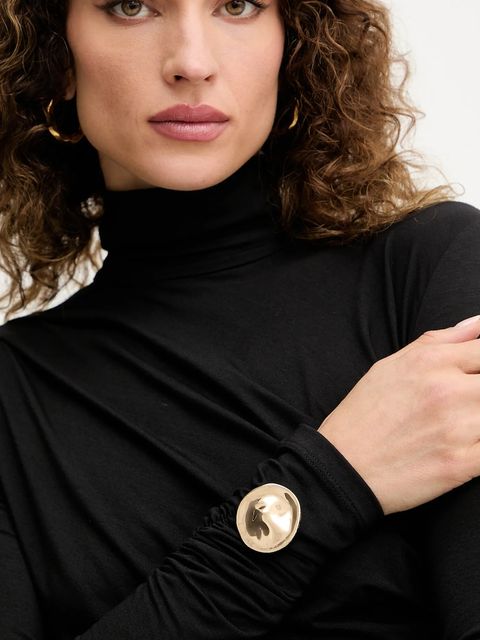 Simona Corsellini sukienka kolor czarny maxi prosta A25CPAB00601