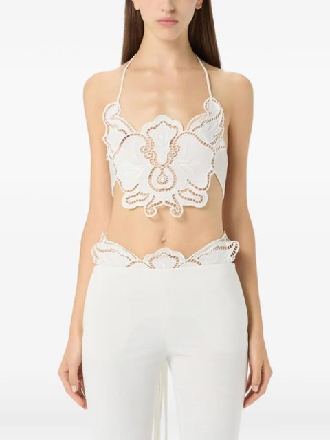 Blumarine halterneck tank top - White