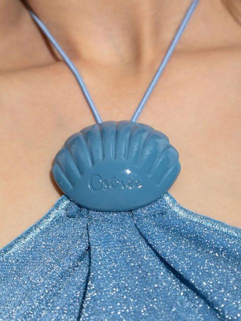 Oséree halter-neck mini dress - Blue