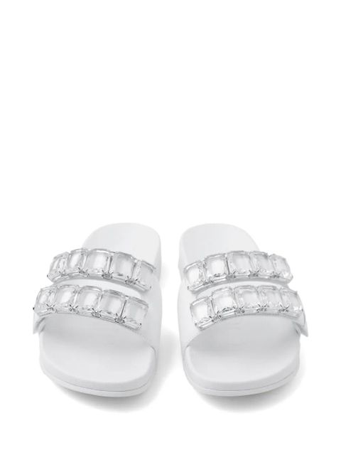 Jimmy Choo Fitz slides - White