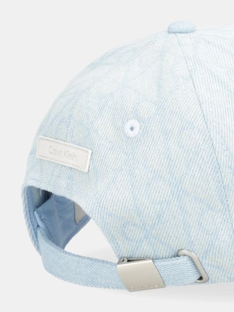 Calvin Klein czapka z daszkiem jeansowa kolor niebieski LV04F5042G