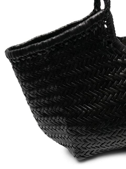 DRAGON DIFFUSION Nantucket interwoven leather tote bag - Black