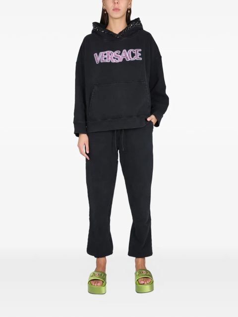 Versace logo-detail track pants - Black - zdjęcie produktu nr 2