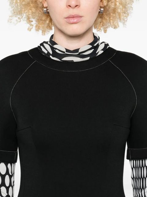 Marni short-sleeve flared dress - Black