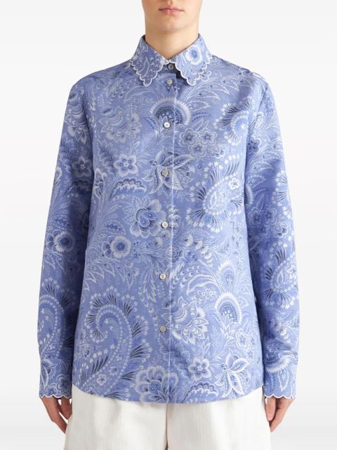ETRO paisley-print poplin shirt - Blue - zdjęcie produktu nr 2